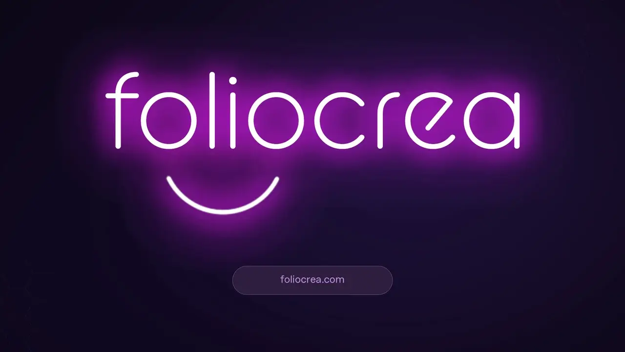 Logo FOLIOCREA sur fond violet